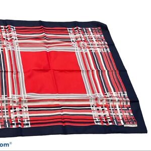 Marco Corsari square red navy  white vintage scarf